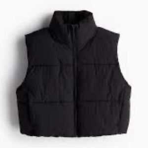 H&M Black Quilted Puffer Vest